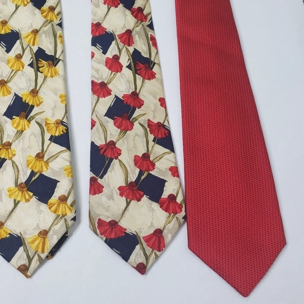 Bullock & Jones silk ties bundle of 6 fruit and floral